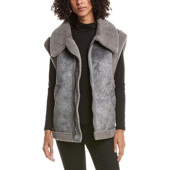 Frye Jackets & Blazers - Frye Womens  Faux Sherpa Vest, Gray